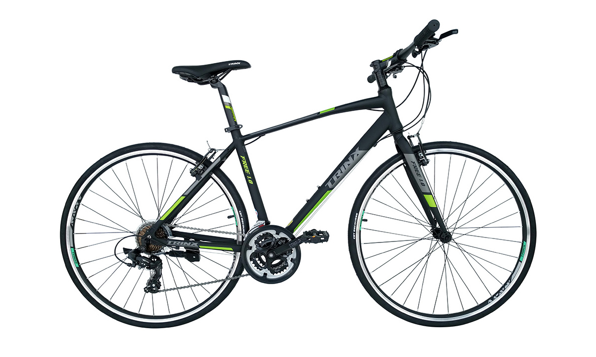 Фотографія Велосипед Trinx Free 1.0 28" (2019) 2019 Чорно-зелений